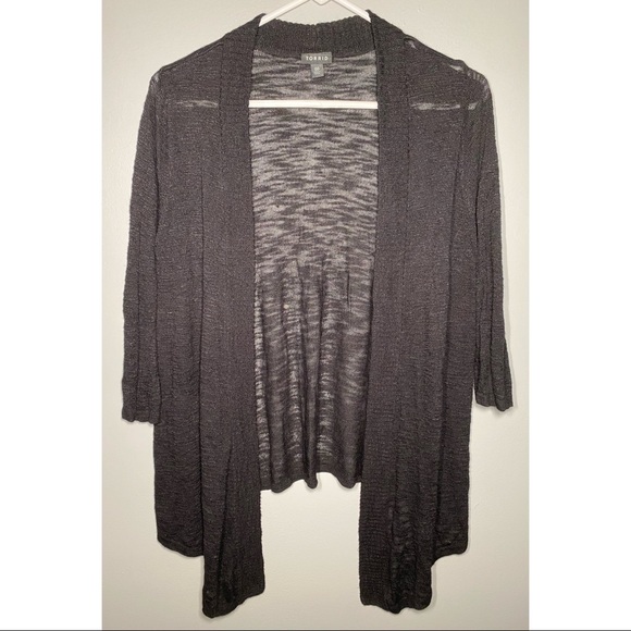 Torrid Sheer Long Sleeve Cardigan - Picture 2 of 4